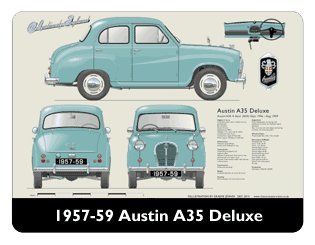 Austin A35 4 door Deluxe 1957-59 Mouse Mat